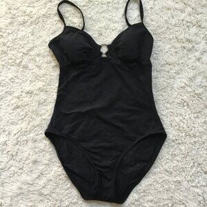 MERONA Women's Classical Swimsuit Bathing One Piece Adjustable Strap Beach Blk M